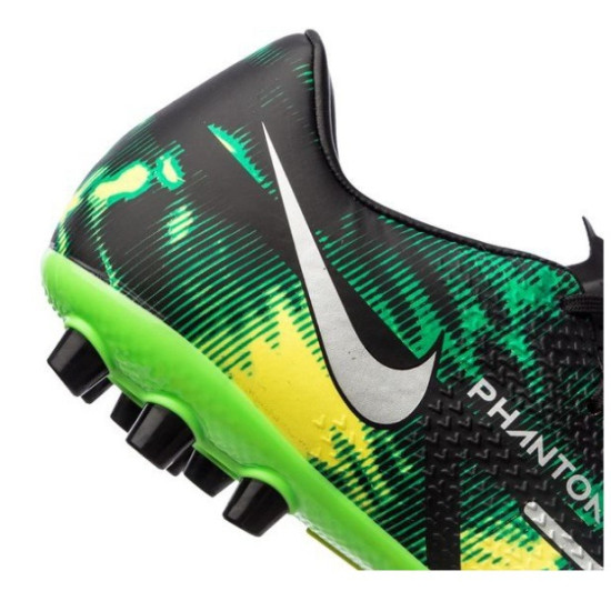 Sepatu Bola Nike Phantom GT 2 Academy AG Shockwave Black Metallic Platinum Green Strike DM0718-003