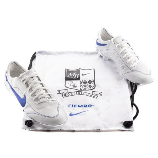 Sepatu Bola Nike Tiempo Legend 9 Elite FG Made in Italy White Game Royal Metallic Silver LIMITED EDITION DQ7792-140