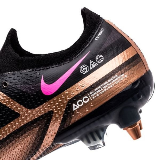 Sepatu Bola Nike Phantom GT 2 Elite SG-PRO Anti Clog Generation Metallic Copper White Black DR5956-810