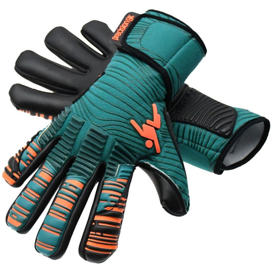 Sarung Tangan Kiper Precision GK Elite 2.0 Contact Teal Fluo Orange PRG831