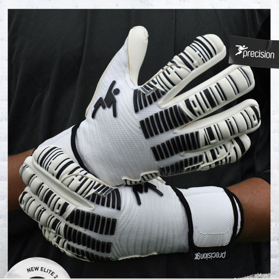 Sarung Tangan Kiper Precision GK Elite 2.0 Giga White Black PRG835