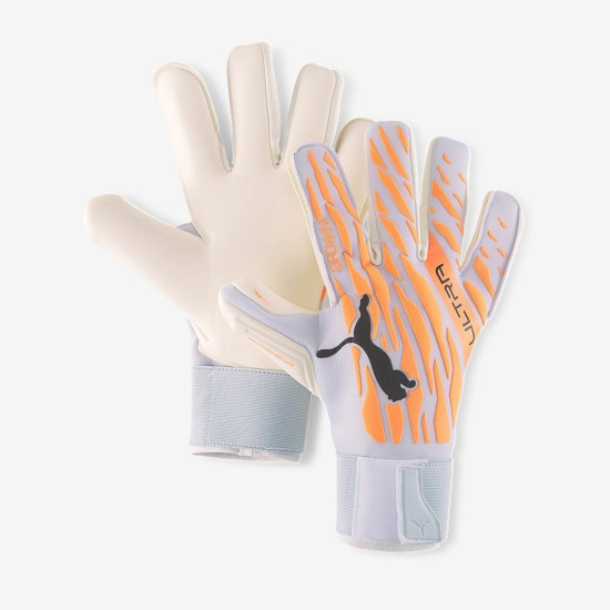 Sarung Tangan Kiper Puma Ultra Grip 1 Hybrid Pro Neon Citrus Diamond Silver Puma Black 04178605