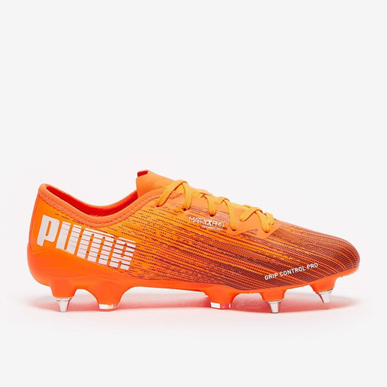 Sepatu Bola Puma Ultra 2.1 Mix SG Shocking Orange Black 10607901