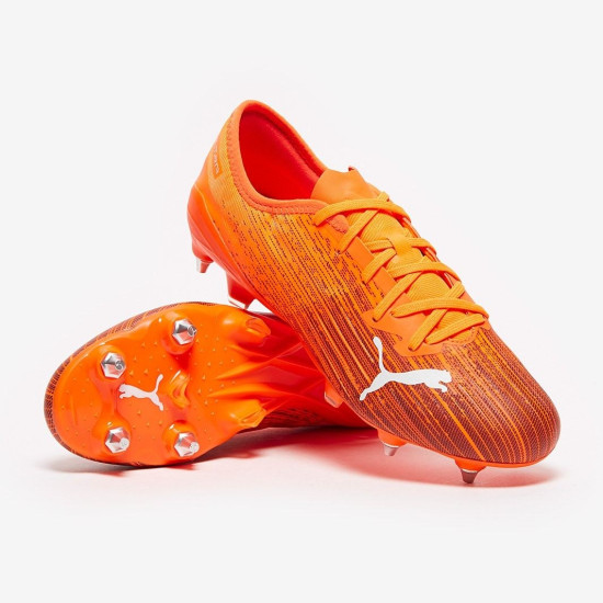 Sepatu Bola Puma Ultra 2.1 Mix SG Shocking Orange Black 10607901