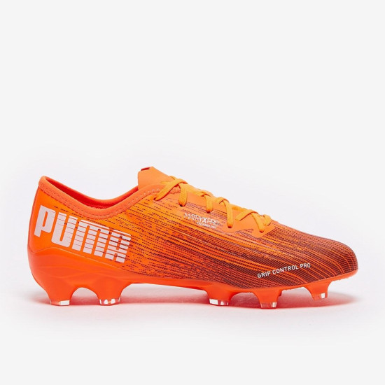 Sepatu Bola Puma Ultra 2.1 FG/AG Shocking Orange Black 10608001