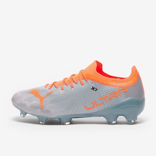 Sepatu Bola Puma Ultra 2.4 FG/AG Diamond Silver Neon Citrus 10669801