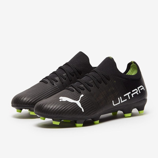 Sepatu Bola Puma Ultra 3.4 FG/AG Puma Black Puma White Fizzy Light 10669905