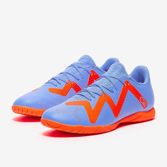 Sepatu Futsal Puma Future Play Indoor Blue Glimmer Puma White Puma Ultra Orange 10719301