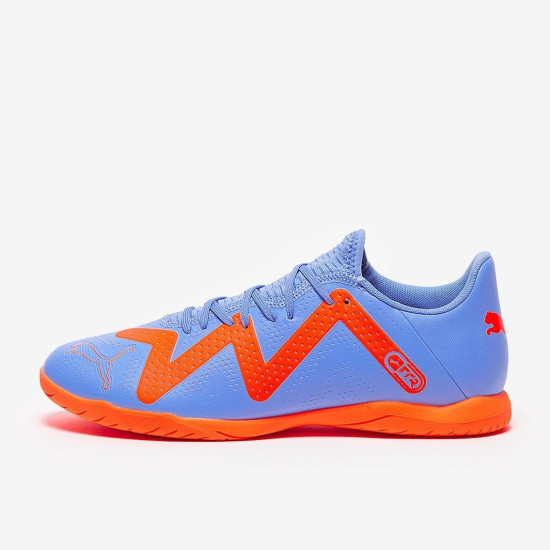 Sepatu Futsal Puma Future Play Indoor Blue Glimmer Puma White Puma Ultra Orange 10719301