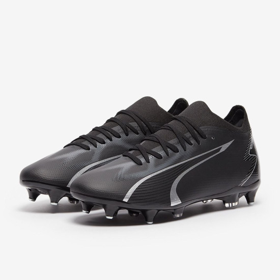 Sepatu Bola Puma Ultra Match MXSG Black Asphalt 10751802