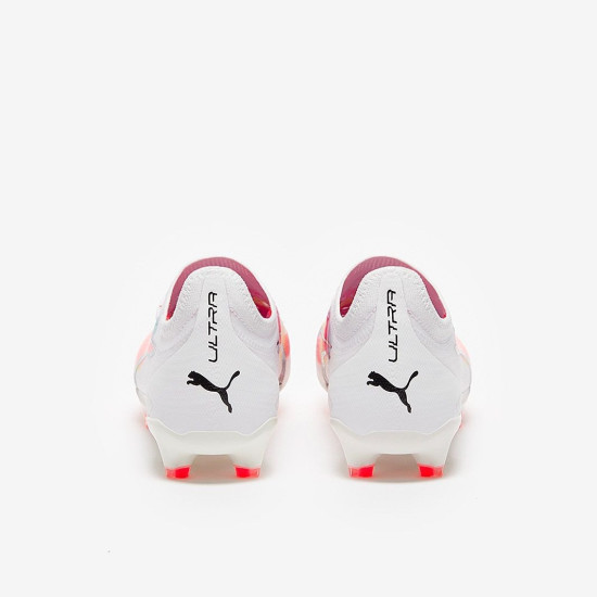 Sepatu Bola Puma ultra Ultimate FG/AG Puma White Fire Orchid 10731101