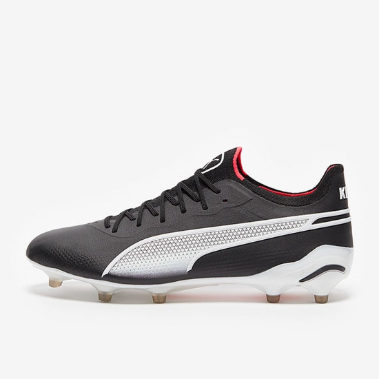 Sepatu Bola Puma King Ultimate FG/AG Black White Fire Orchid 10756301