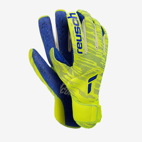 Sarung Tangan Kiper Reusch Pure Contact Fusion Safety Yellow Deep Blue Deep Blue 5170900-2199