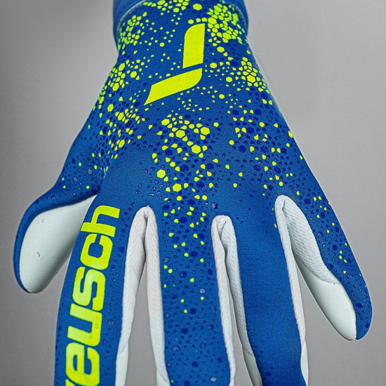 Sarung Tangan Kiper Reusch Pure Contact Silver Blue Yellow 52702004018