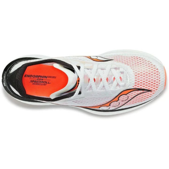 Sepatu Lari Saucony Endorphin Pro 3 White Black Vizi S20755-85-7