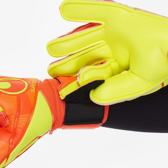 Sarung Tangan Kiper Uhlsport Dynamic Impulse Supersoft Dynamic Orange Fluo Yellow Black 101114501