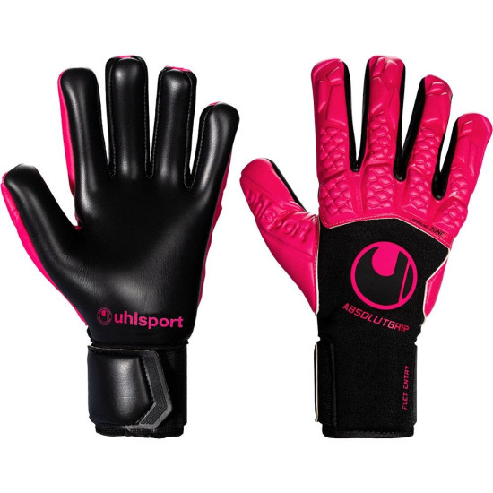 Sarung Tangan Kiper Uhlsport Hyperblack Pink Absolutgrip HN #325 Black Pink 1011235032021