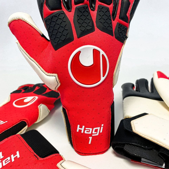 Sarung Tangan Kiper Uhlsport Hyperflex Supergrip+ HN #331 Red Black 1011235042022