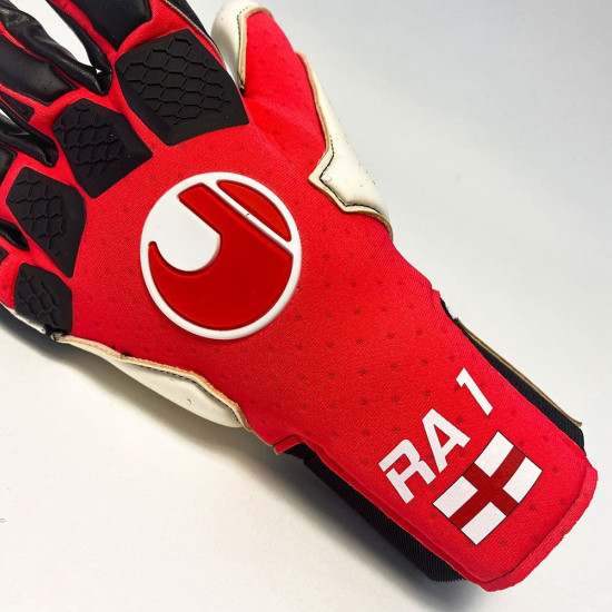 Sarung Tangan Kiper Uhlsport Hyperflex Supergrip+ HN #331 Red Black 1011235042022