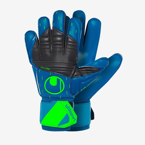 Sarung Tangan Kiper Uhlsport Aquasoft Pacific Blue Black Fluo Green 101127201