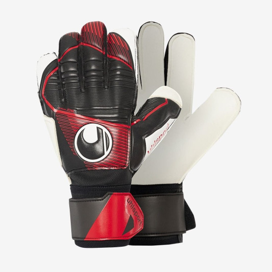 Sarung Tangan Kiper Uhlsport Powerline Soft Flex Frame Black Red White 101131001