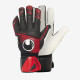 Sarung Tangan Kiper Uhlsport Powerline Supersoft Half Negative Black Red White 101130801