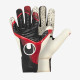 Sarung Tangan Kiper Uhlsport Powerline Hyperflex Half Negative Black Red White 101132501