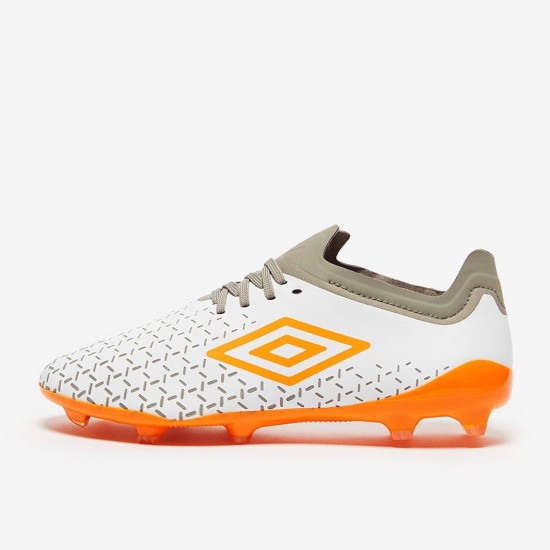 Sepatu Bola Umbro Velocita VI Pro FG White Carrot Gray 81588U-JM9