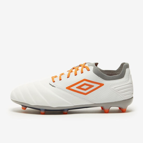 Sepatu Bola Umbro Tocco Pro FG White Carrot Gray 81650U-JM9