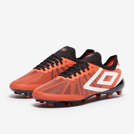 Sepatu Bola Umbro Velocita VI Pro FG Cherry Tomato White Black 81682U-KQF