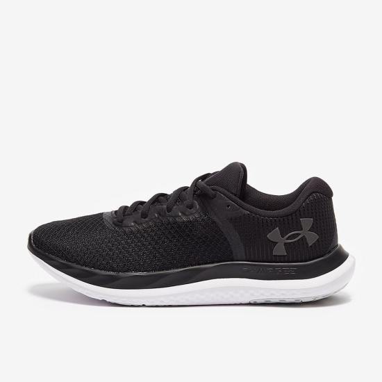 Sepatu Lari Under Armour Charged Breeze Black Black Metallic Ore 3025129-001